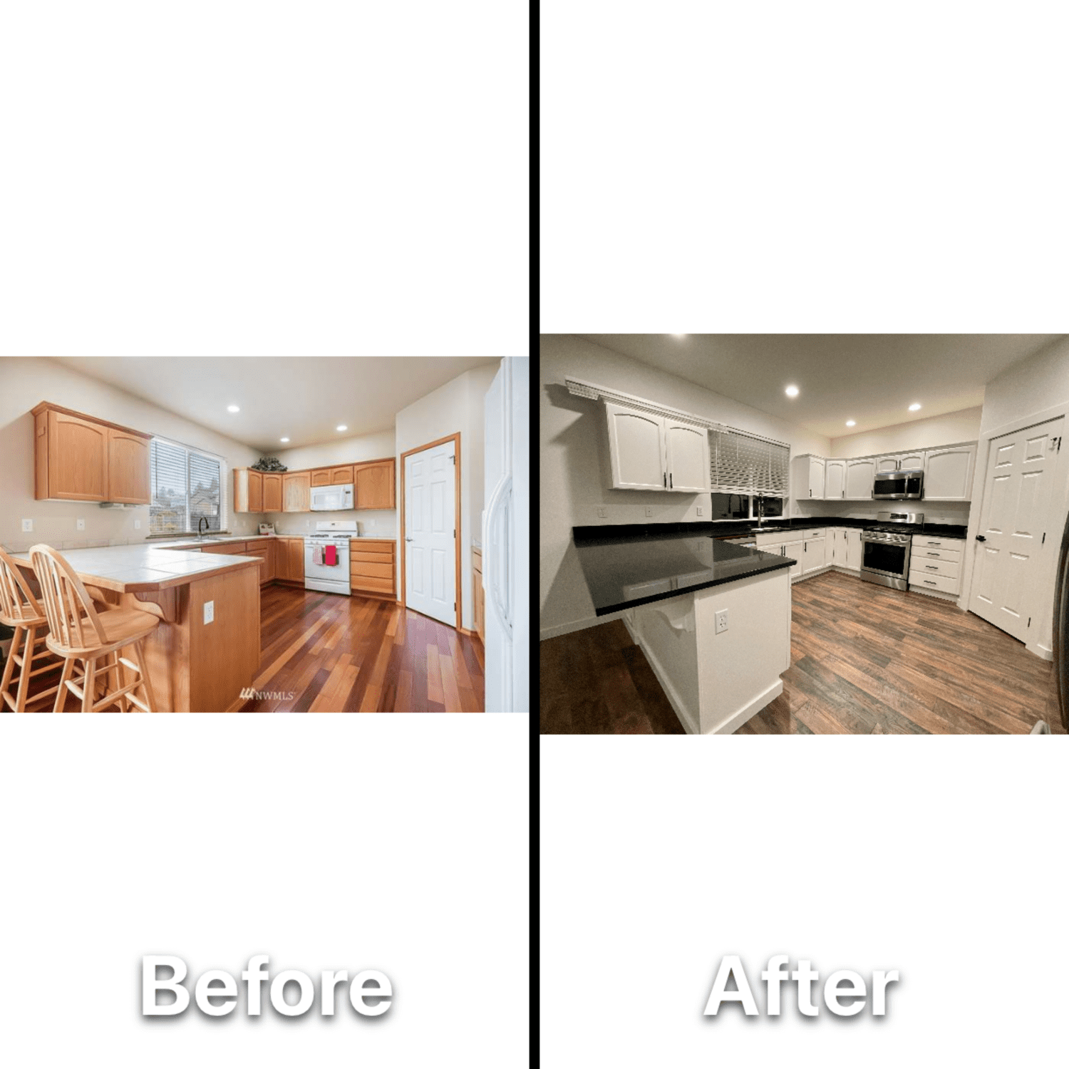 Before and After Interior Kitchen repaint