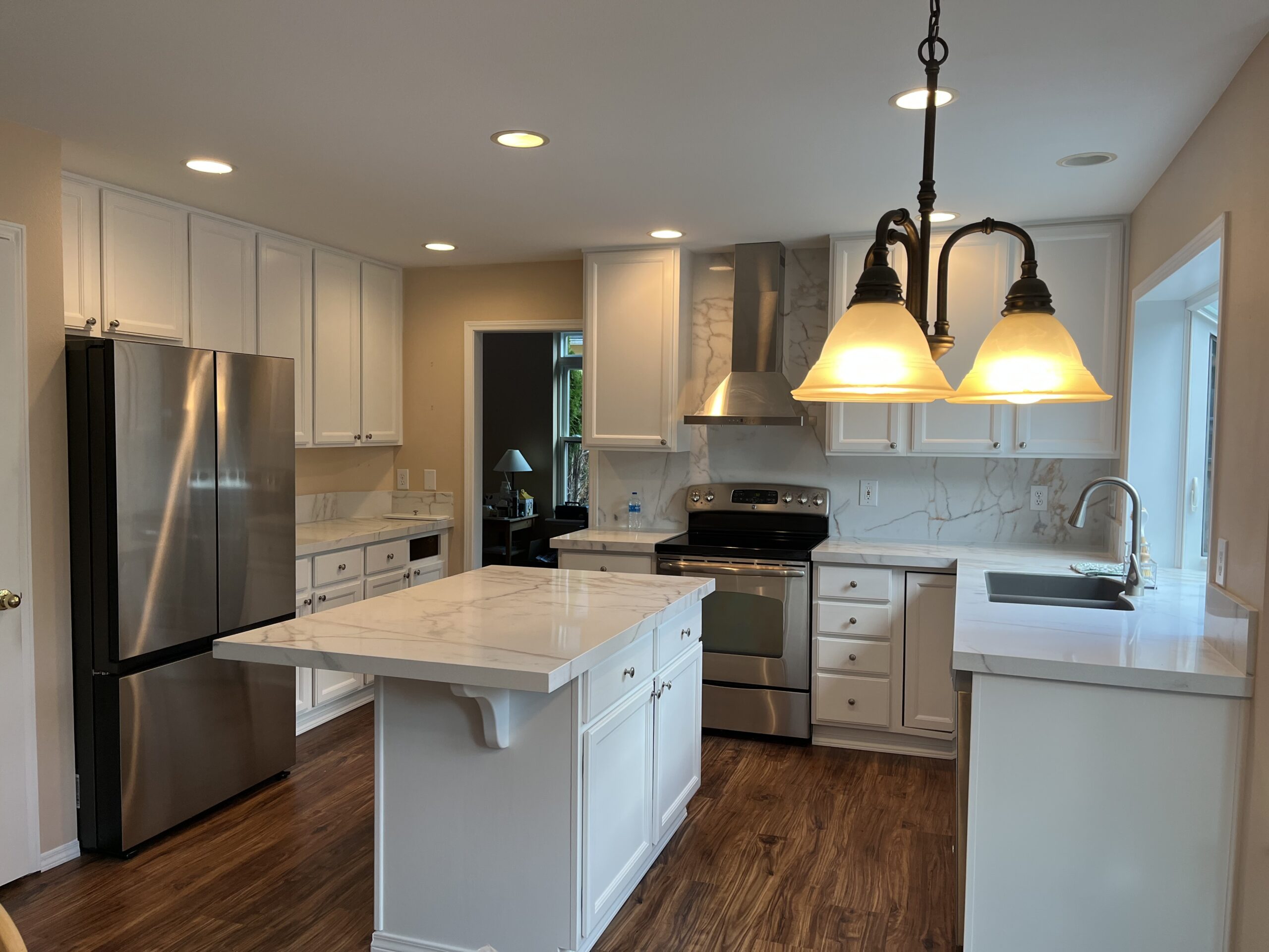 Kitchen Cabinet Paint Makeover in Mill Creek WA