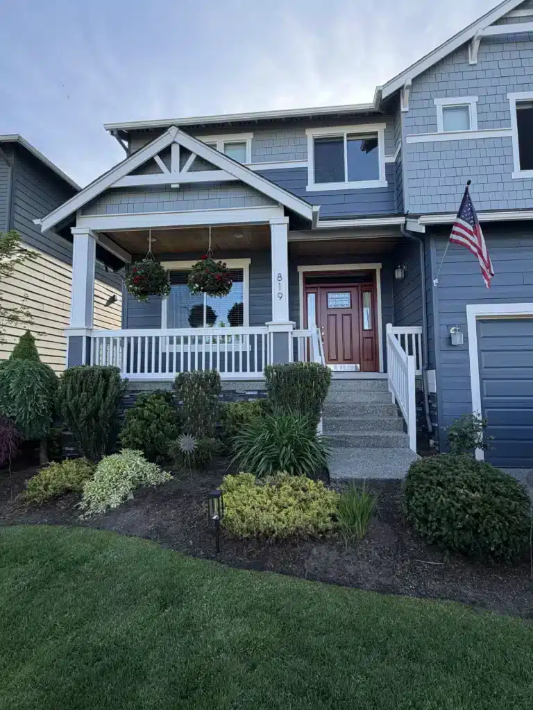 Professionally painted home exterior in the Greater Seattle area